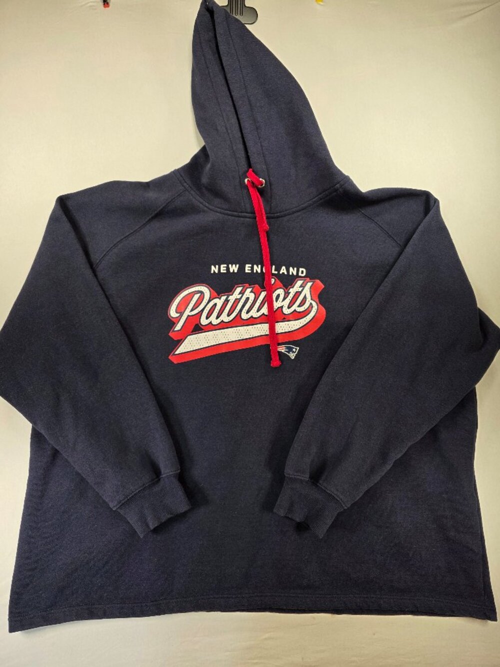 New England Patriots Pullover Hoodie Navy/Red NFL Team Apparel Men's 4X Fanatics